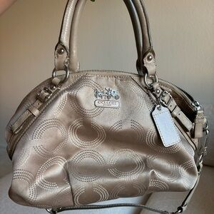 Coach Madison Dotted Op Art Large Sophia Satchel, Khaki